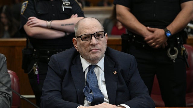 Former film producer Harvey Weinstein appears in court as jury selection continues in his retrial in Manhattan Criminal Court on April 16, 2025 in New York City. 