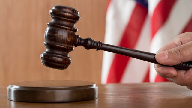 Close of gavel in courtroom 