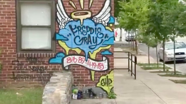 Memorial to Freddie Gray after his death in 2015 