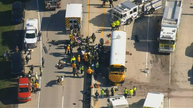 Crash involving a school bus and another vehicle on Route 896 in New Castle County 
